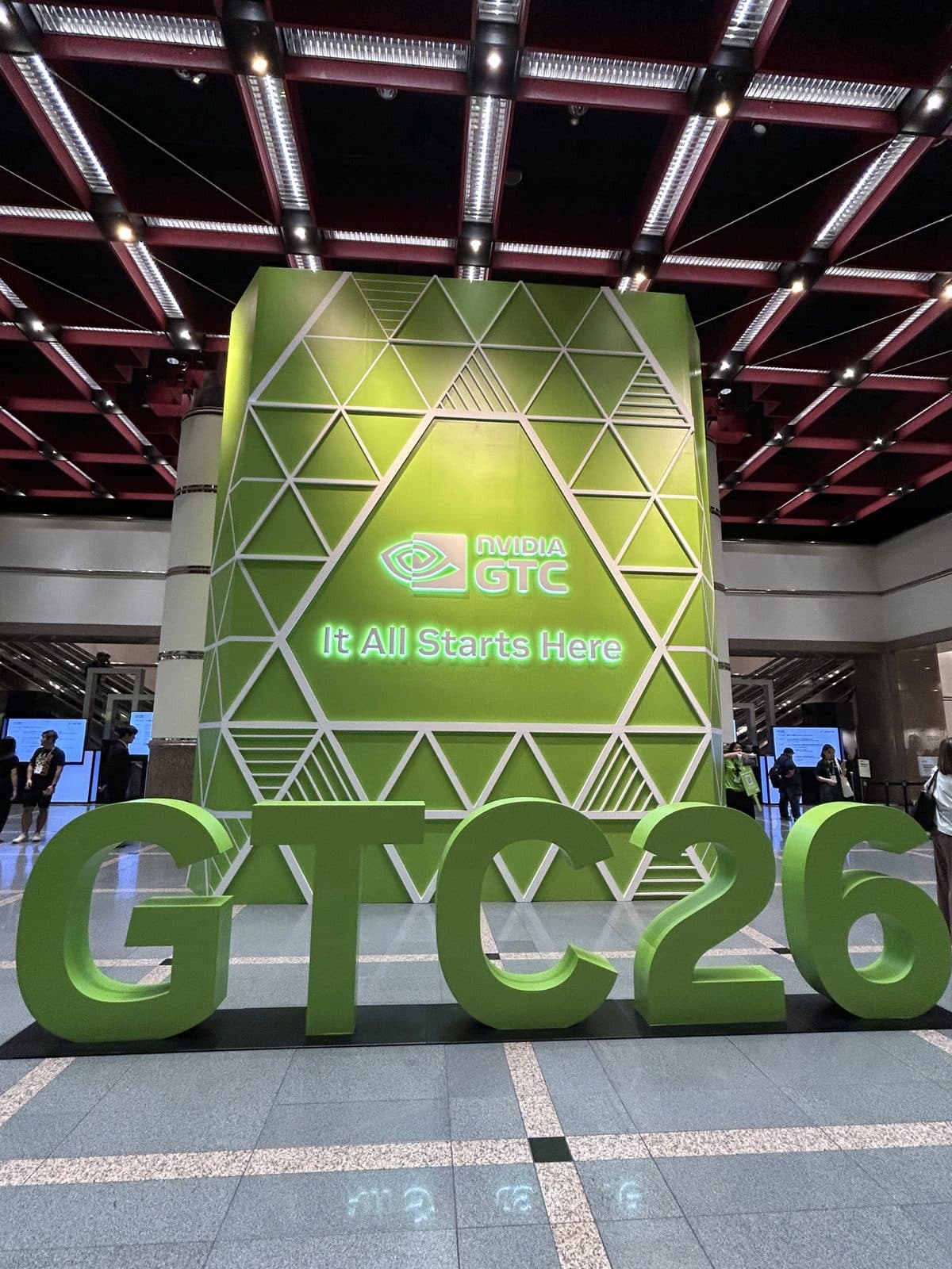Taipei International Convention Center exterior with NVIDIA GTC banners